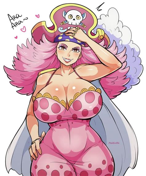 Pinkkoffin Big Mom Charlotte Linlin One Piece Highres 1girl Aged Down Ara Ara Blush