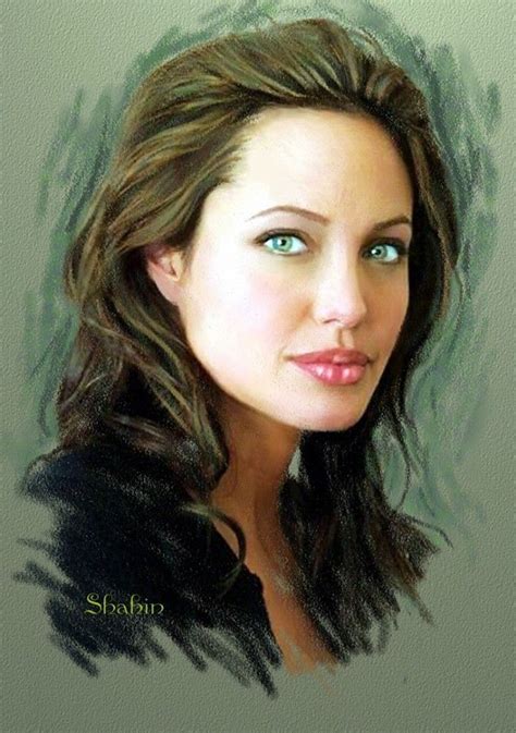 Angelina Jolie In Pastels Portrait Sketches Pencil Portrait Portrait