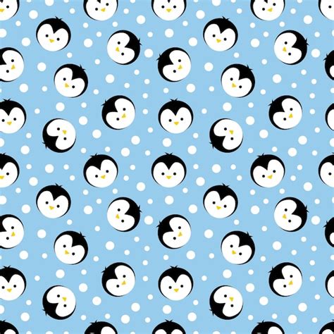 Premium Vector Cute Penguin Seamless Pattern