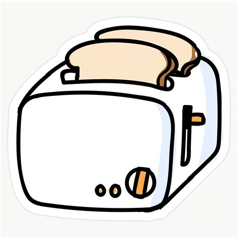 White Bread Toaster On Transparent Background Premium Image By