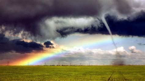 Storm Chaser Snaps Stunning Photo Of Tornado Rainbow Together The