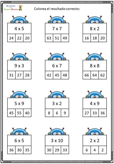 Multiplicación Para Niños De Segundo De Primaria Actualizado Abril 2024