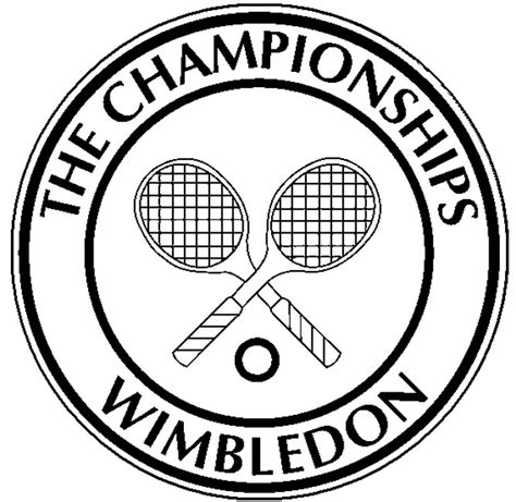 Coloriage Tennis Logo Wimbledon 7