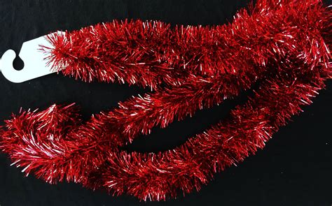 Free for commercial use no attribution required high quality images. Luxury Christmas Traditional Rich Red Tinsel 2 Metre ...