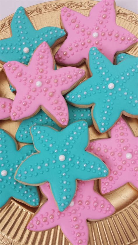 Starfish Cookies 12 Cookies By Jedibleart On Etsy