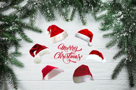Christmas Santa Hat Overlays Photoshop Photo Png Etsy