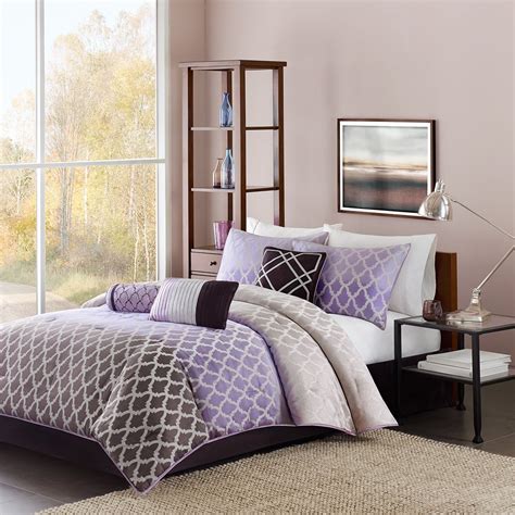 The design is so beautiful with the top featuring a white background with purple polka. Purple Black and White Bedding Sets: Drama Uplifted