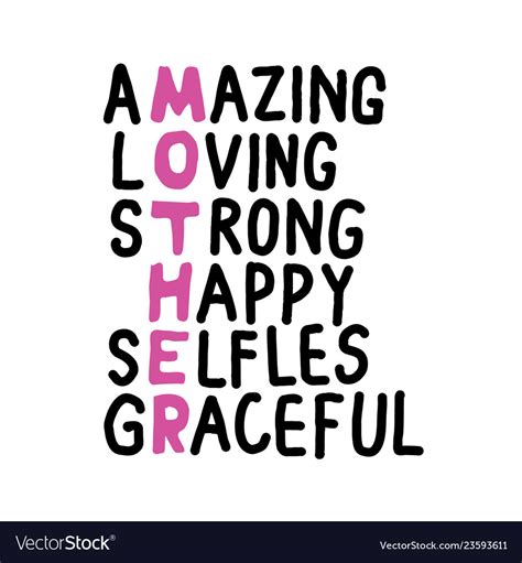 Amazing Mother Mother Day Quote Best For Print Vector Image