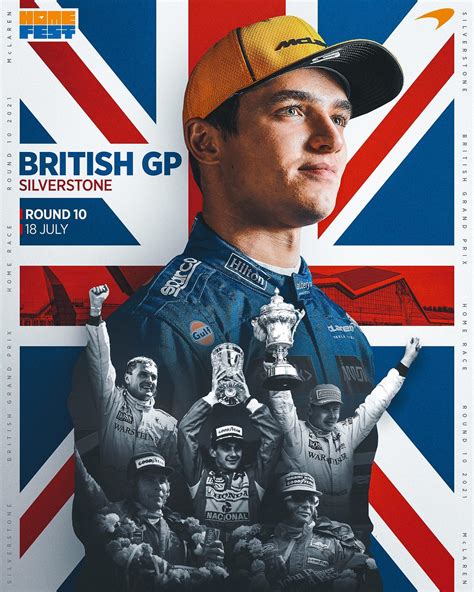 Mclaren F1 Poster For The 2021 British Grand Prix Formula1