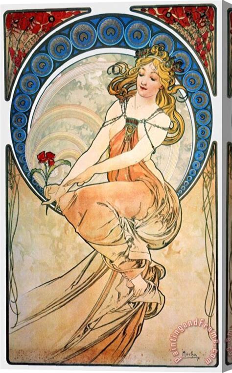 Alphonse Marie Mucha Mucha Poster 1898 Stretched Canvas Painting