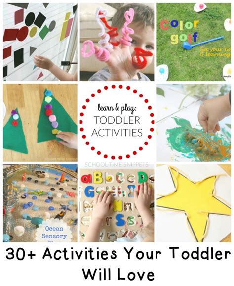 30 Toddler Learning And Play Activities