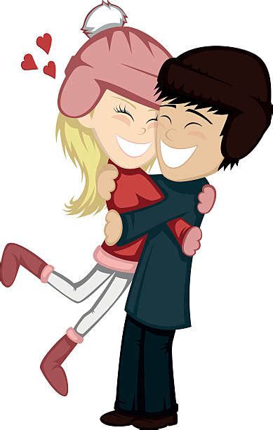 Best Cartoon Of The Best Friend Hug Illustrations Royalty