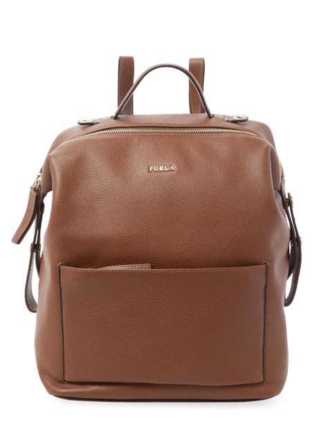 Furla Dafne Leather Backpack In Brown Lyst