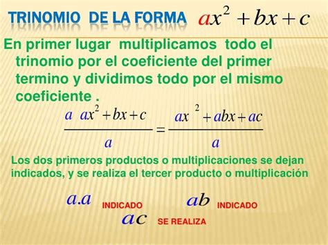 Ejercicios Trinomio De La Forma Ax2 Bx C Pdf