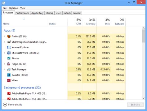Windows 8 Secrets The New Task Manager