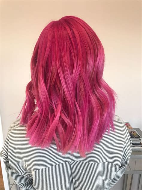Pin By Krystina Torres On Hair Hair Color Pink Dark Pink Hair Pink