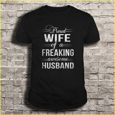 Proud Wife Of A Freaking Awesome Husband T Shirts Hoodies Sweatshirts