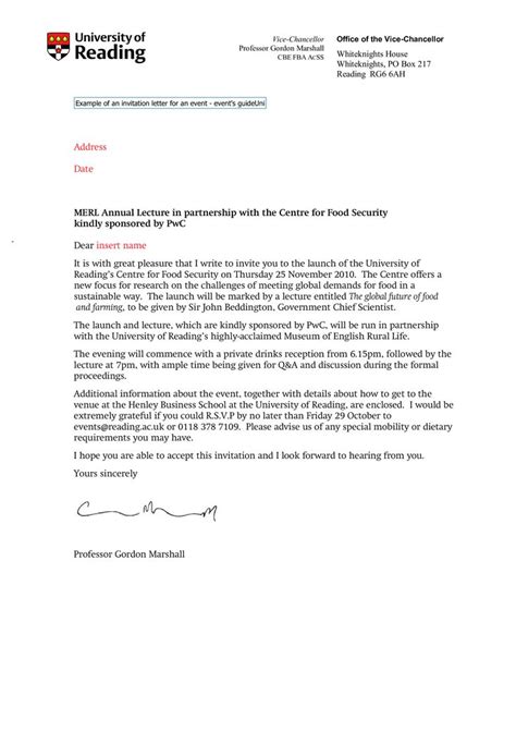 Invitation Letter For Event - How to write an invitation Letter for