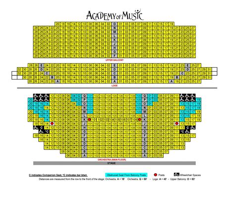 Seating Chart Academy Of Music