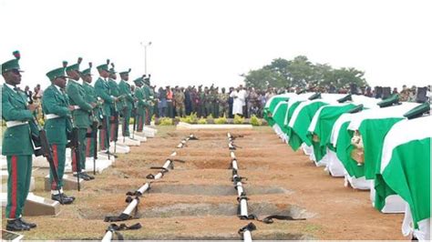 Breaking Bodies Of 11 Slain Soldiers Arrive Military Cemetery In