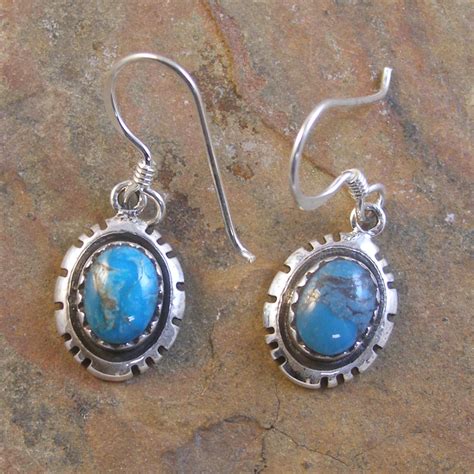 X Mm Sterling Silver Turquoise Earring Transglobal Trading