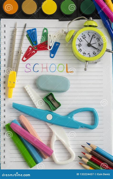 School And Office Equipment Stationery Materials Stock Image Image