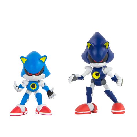 Classic Metal Sonic And Modern Metal Sonic With Comic Book 3 Inch 2 Pack