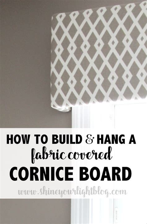 And, here's our powder room: Fabric Covered Cornice Board (& How To Hang It!) | Window ...