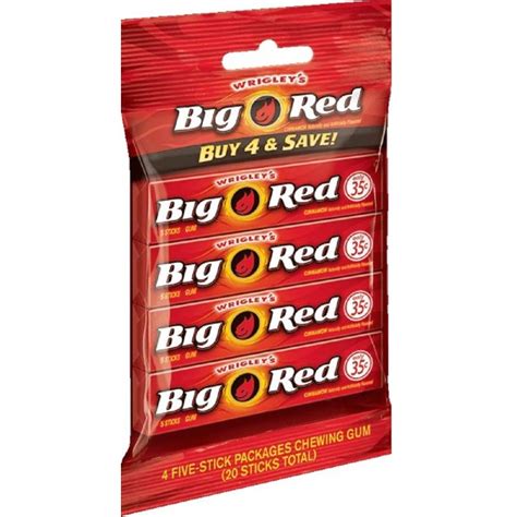 Buy Big Red Cinnamon Chewing Gum 4 X 5 Stick Pack Online At Desertcartuae