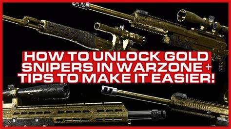 How To Unlock Gold Camo For Your Snipers In Warzone Tips To Help