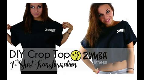 Please tell me what you think in the. DIY Zumba Shirt Cut /Crop Top / T-Shirt Transformation ...