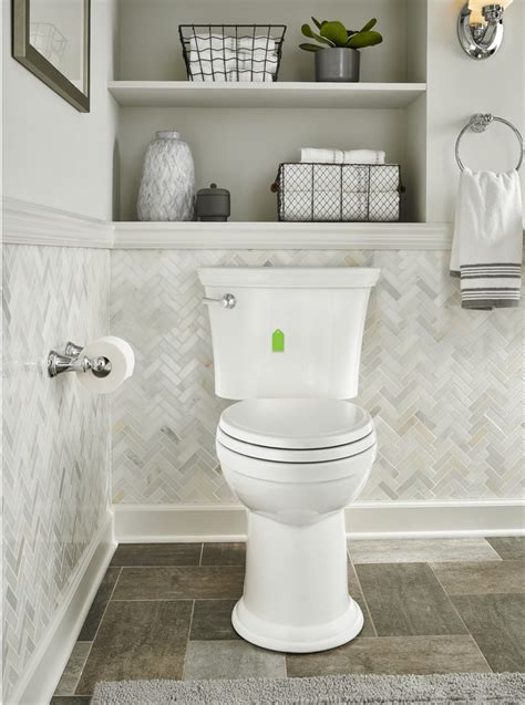 Love The Tile Work On Wall Behind Toilet Guest Bathroom Decor Rustic