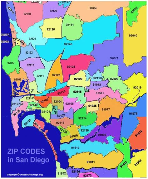 San Diego Zip Code Map Map Of Zip Codes San Diego Pdf