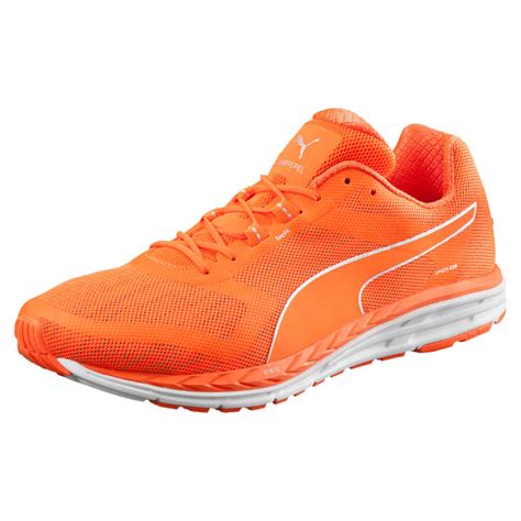 Puma Speed 500 Ignite Nightcat Mens Running Shoes In Orange Silver