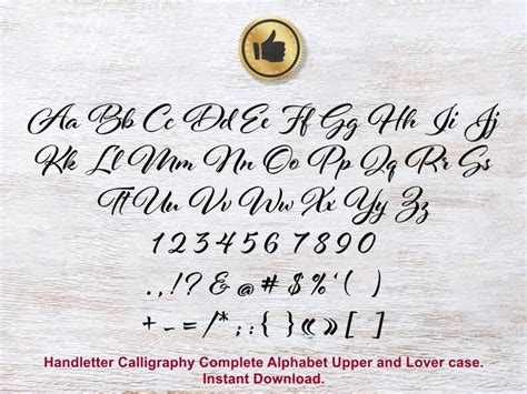 Alphabet Svg Fonts Cutfile Calligraphy Font Svg Handwritten Etsy