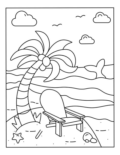 16 Printable Beach Day Coloring Pages Etsy