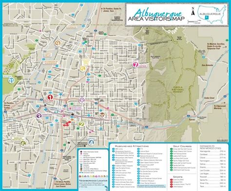Albuquerque Area Tourist Map Tourist Map New Community Albuquerque