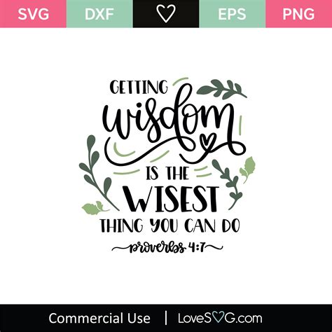 Proverbs 4 7 Svg Cut File
