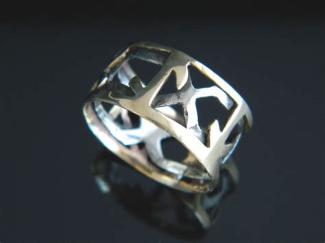 Dwarven Nordic Ring Double Layered Ring Made Of Silver And Brass The