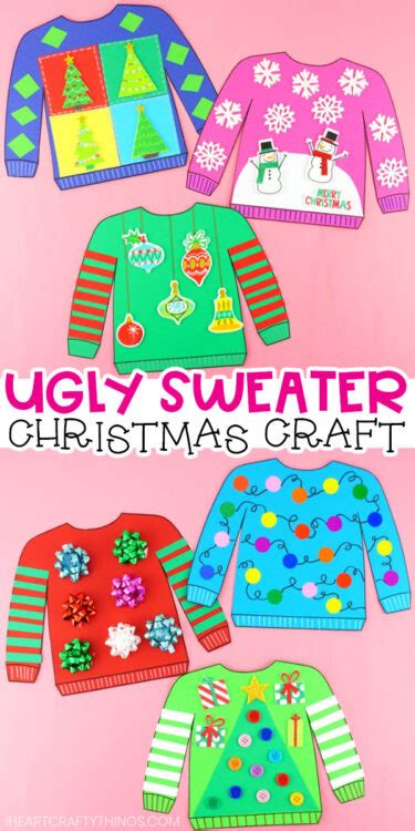 Ugly Christmas Sweater Craft I Heart Crafty Things