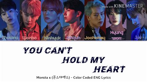 Monsta x 몬스타엑스 You cant hold my Heart Color Coded Lyrics Eng YouTube