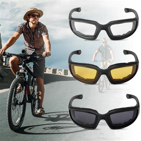 3 Pairs Padded Foam Safety Wind Resistant Sunglasses Motorcycle Riding Glasses Ebay