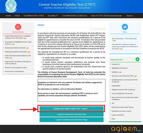 Download the admit card and take its print out for future references. CTET Admit Card 2020 - Download Here! | AglaSem Career