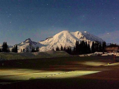 Mount Rainier At Night From Sunrise Photos Diagrams And Topos Summitpost