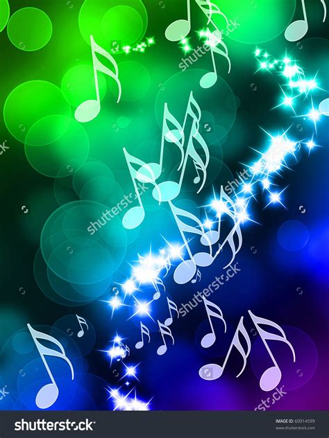 Colorful Music Notes On A Beautiful Rainbow Background Music Notes