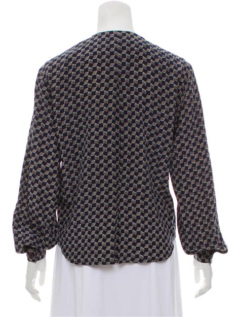 Christian Dior Long Sleeve Silk Blouse Clothing Chr78637 The Realreal