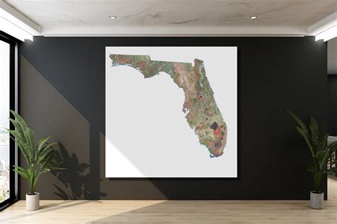 Florida Satellite Map 2022 Canvas Wrap