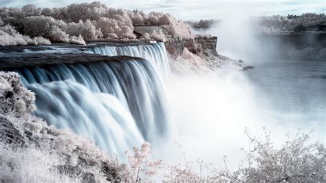 49 Winter Waterfall Desktop Wallpaper Wallpapersafari