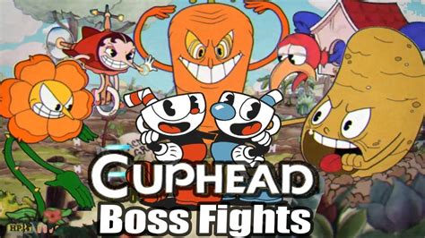 Cuphead Boss Fights Compilation Youtube