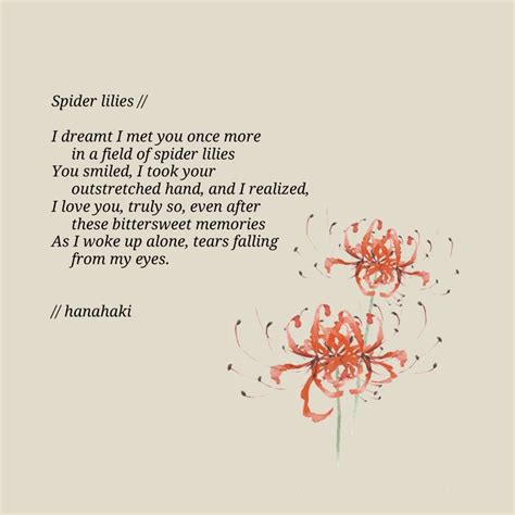 Spider Lilies Poem Red Spider Lily Rare Words Japanese Quotes